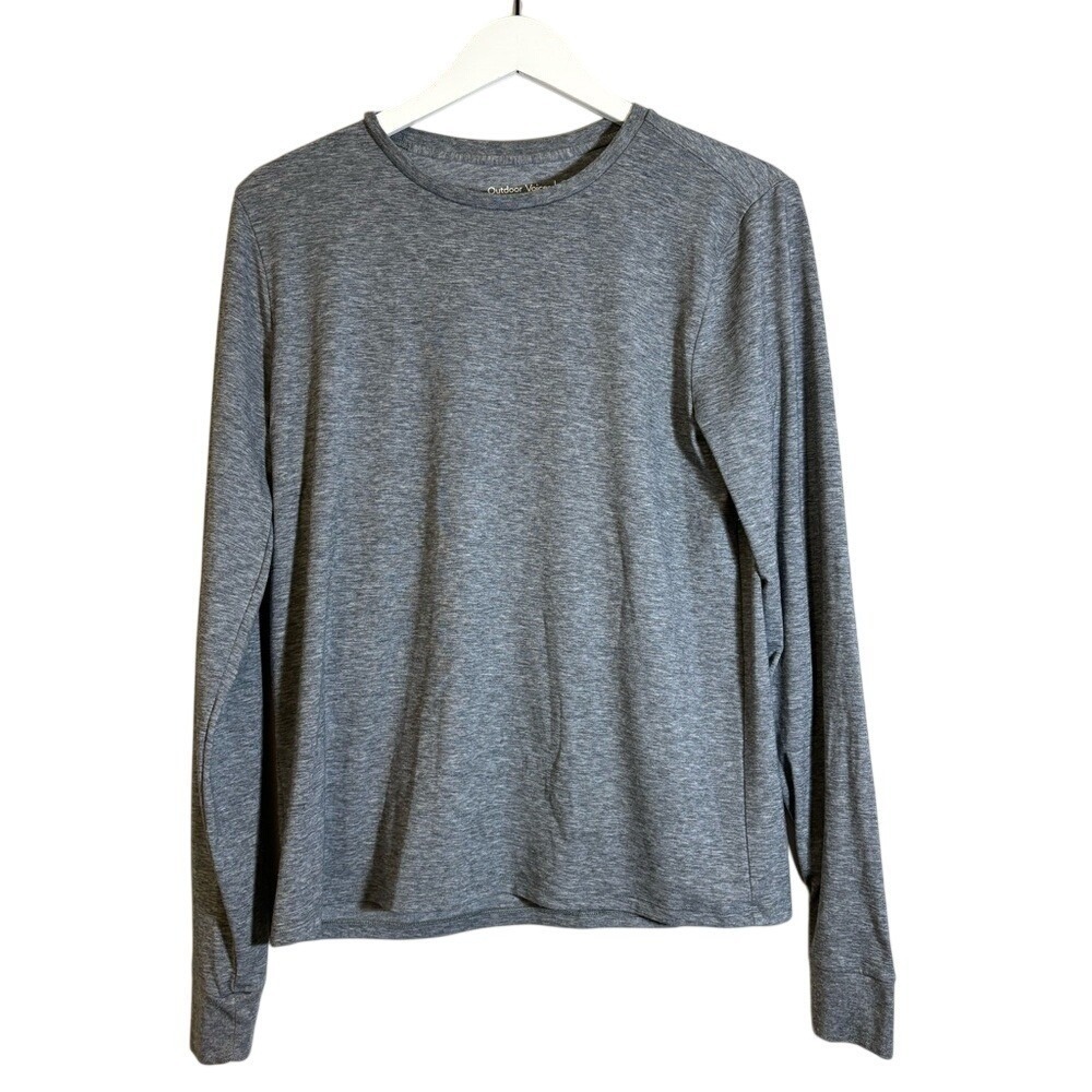 Outdoor Voices Womens CloudKnit Long Sleeve T-Shirt Heather Grey Small 294768